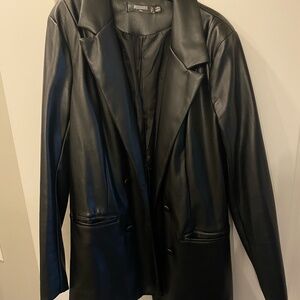 Missguided Leather Blazer